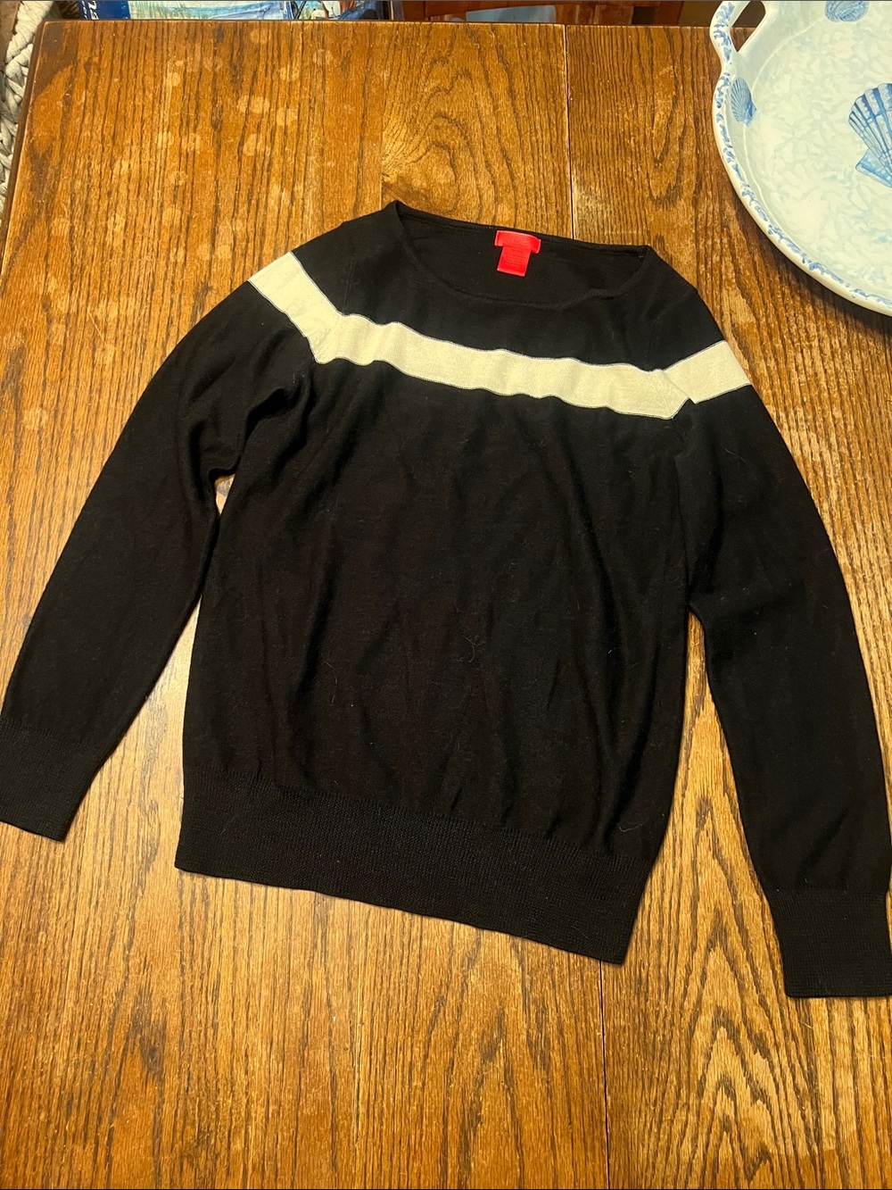 Joe Fresh Black Sweater with Cream Yoke